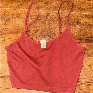 Chic Red Crop Top with Spaghetti Straps